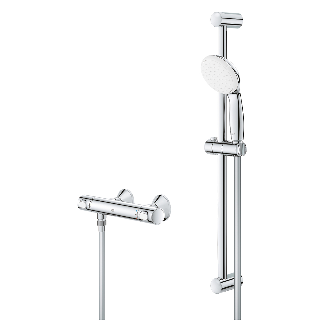 Grohtherm 500 thermostatic shower mixer set with pipe suspension – Grohe 11.23.72.0101 – снимка 2
